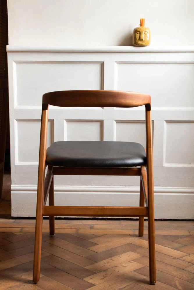 Vodrohome sheesham woodash ford chair with leatherette upholstery side chair occasional chair W: 56 x D: 58 x H: 80 CH#0023 - vodrohome