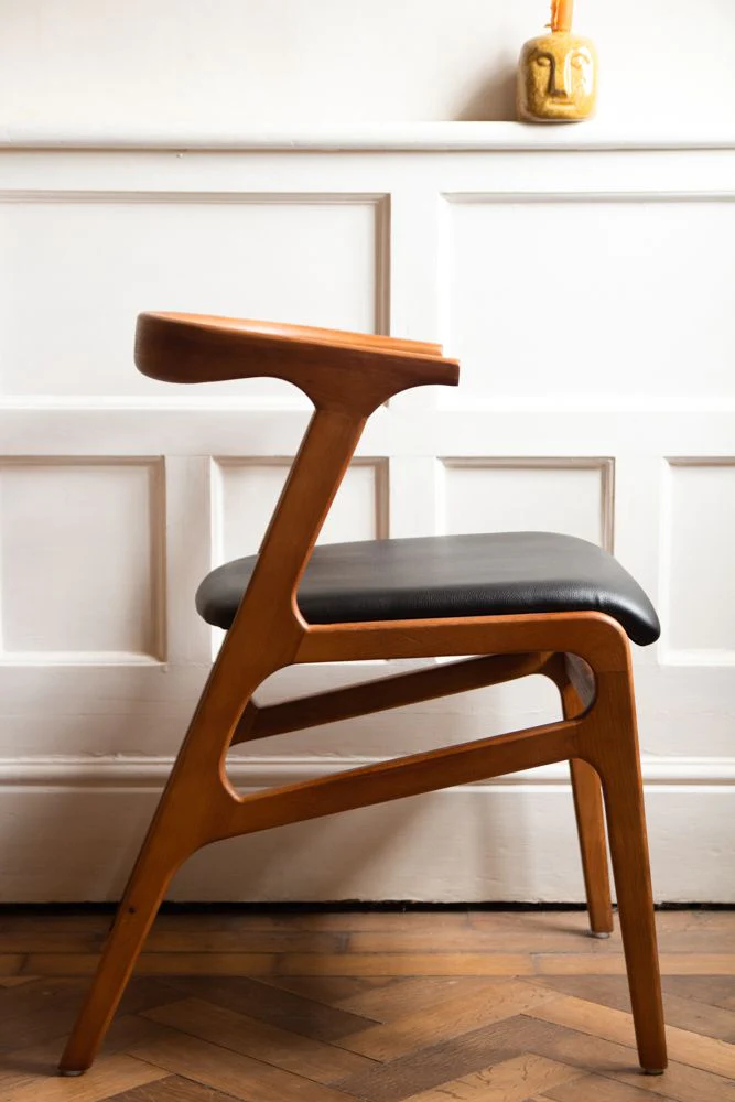 Vodrohome sheesham woodash ford chair with leatherette upholstery side chair occasional chair W: 56 x D: 58 x H: 80 CH#0023 - vodrohome