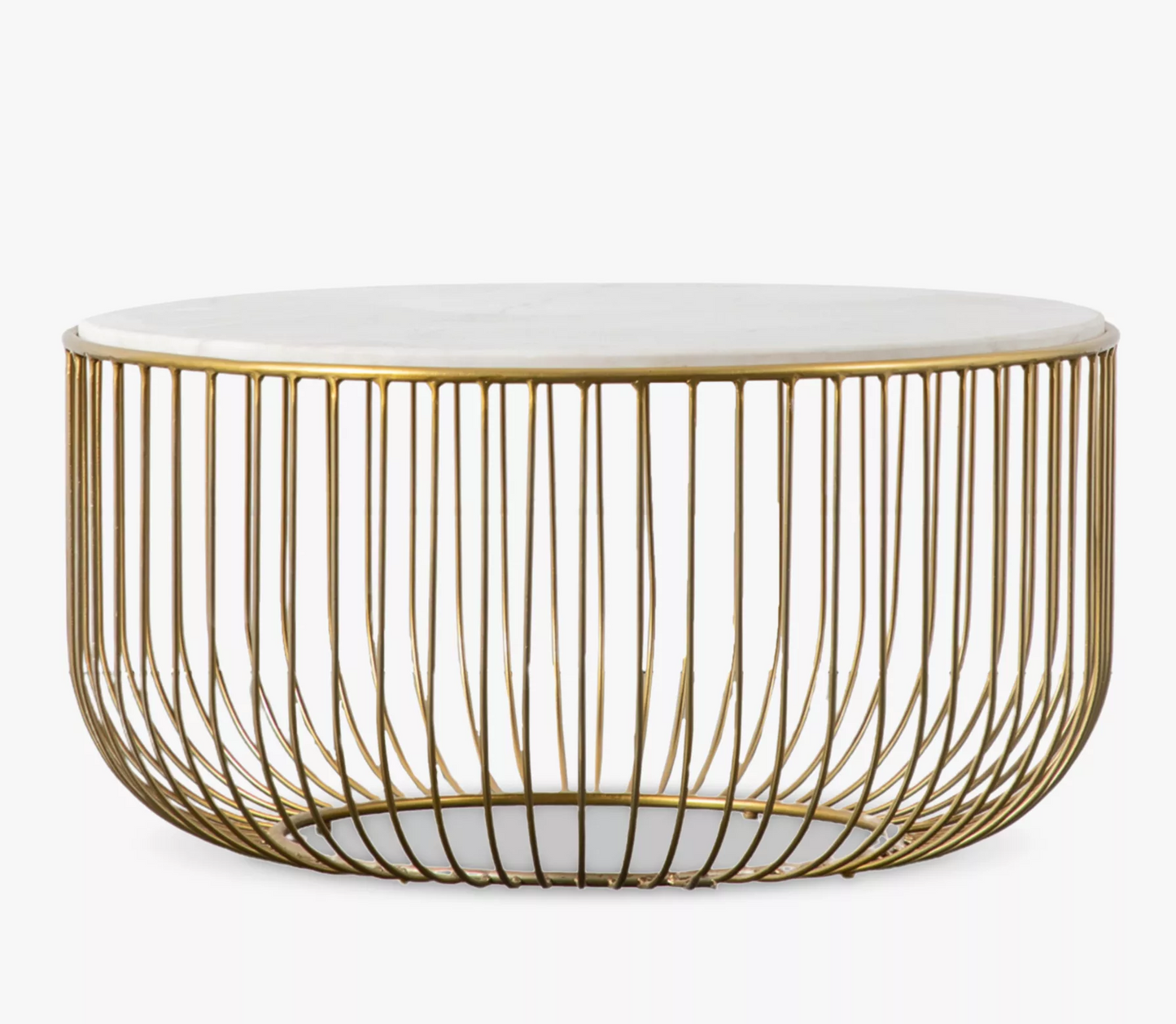 Vodrohome brass gold coffee table –marble stone coffee table with iron base – basket style center table with stone top for sofa and living C#072