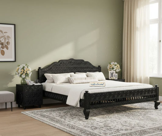 Vodrohome Jodhpur Carved Bed Luxuries B#006