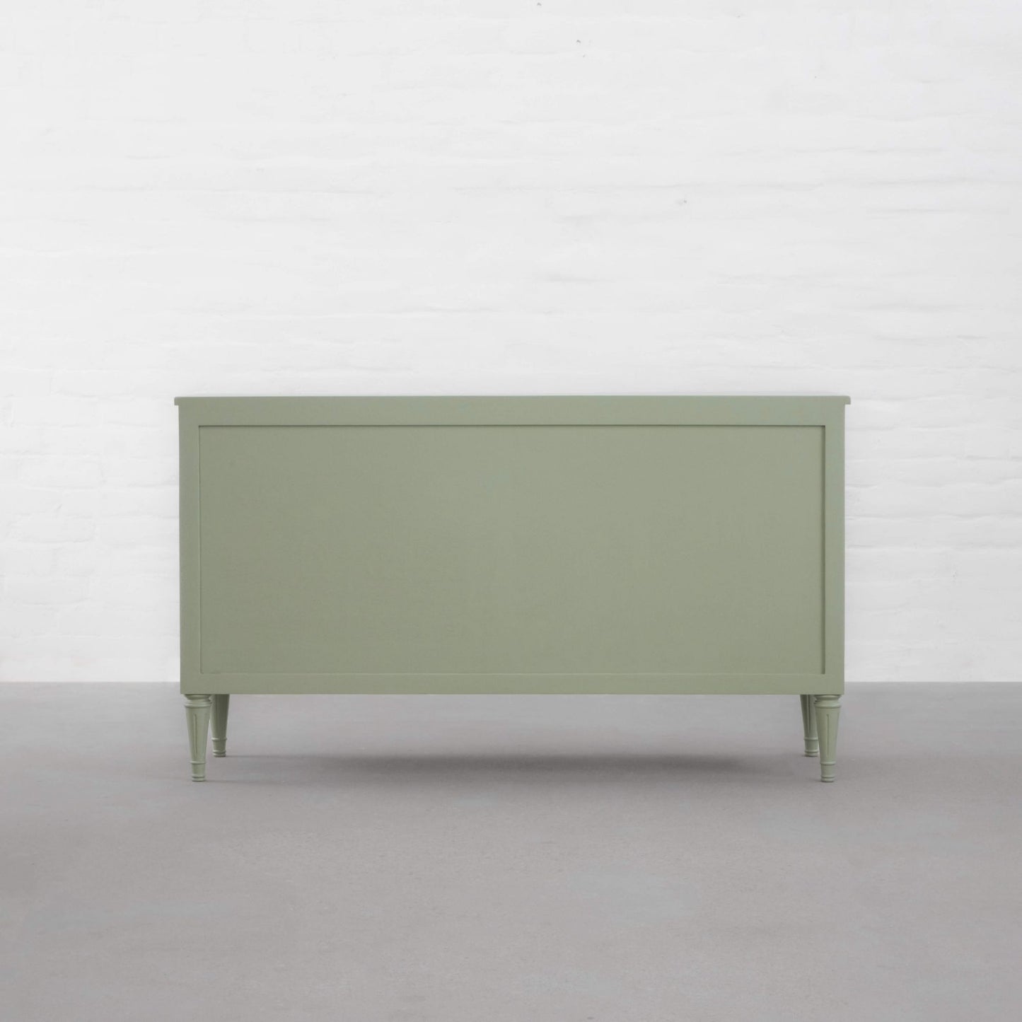 Vodrohome solid wood side board with six drawers – sage green chest of drawer with 6 drawers - SUMMER GARDEN CHEST OF DRAWERS 137x41x79 CM SB#003 - vodrohome