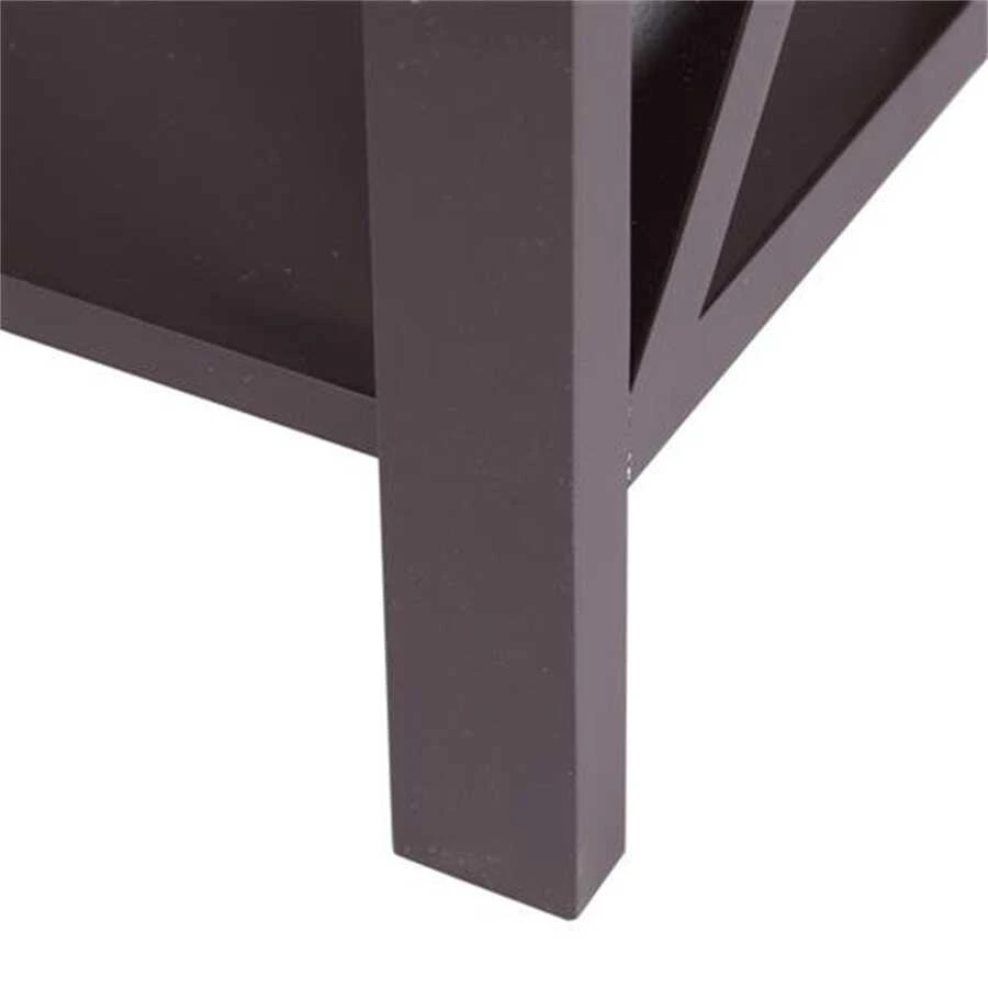 Vodrohome Solid wood bedside table one drawers and shelf night stand end table 40x30x61 cm S#023 - vodrohome