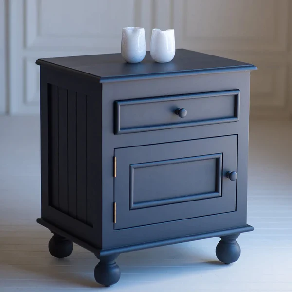 Vodrohome solid sheehsm wood bedside table – sea side bedside night stand end table 50.8x43x62 cm S#025 - vodrohome