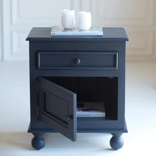 Vodrohome solid sheehsm wood bedside table – sea side bedside night stand end table 50.8x43x62 cm S#025 - vodrohome