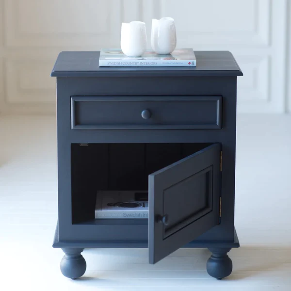 Vodrohome solid sheehsm wood bedside table – sea side bedside night stand end table 50.8x43x62 cm S#025 - vodrohome