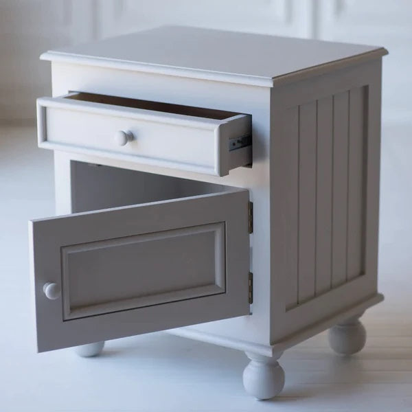 Vodrohome solid sheehsm wood bedside table – sea side bedside night stand end table 50.8x43x62 cm S#025 - vodrohome