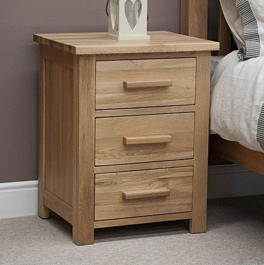 Vodrohome Solid Acacia wood night stand table modern - three drawers bed side table 47x42x60 cm S#030 - vodrohome