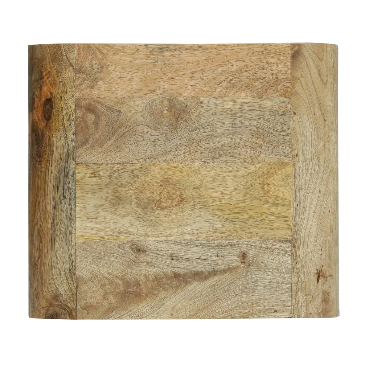 Vodrohome solid wood mango wood bedside table – sea side bedside night stand with three drawer end table 41x35.5x61 cm S#040