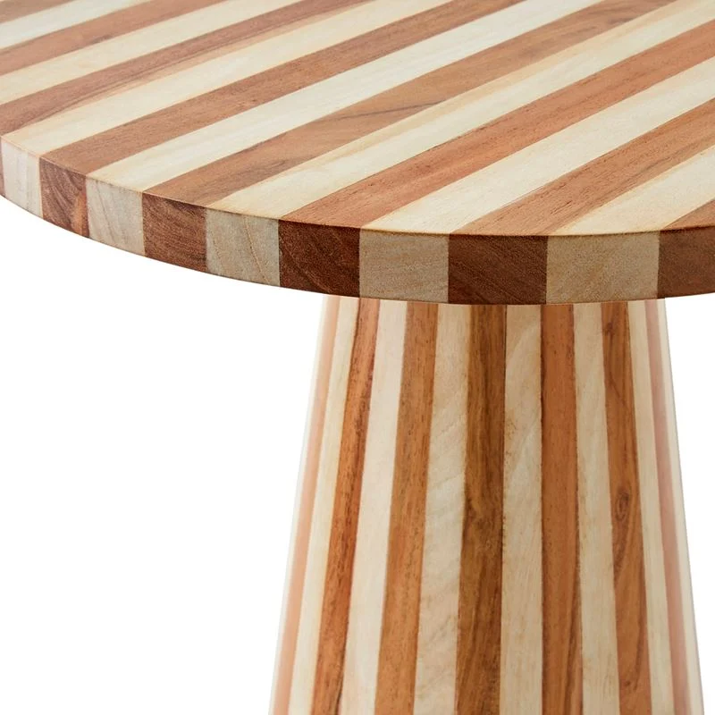 vodrohome solid sheesham wood dual tone side table - premium designer round end table for home and office table – natural wooden night stand S#058