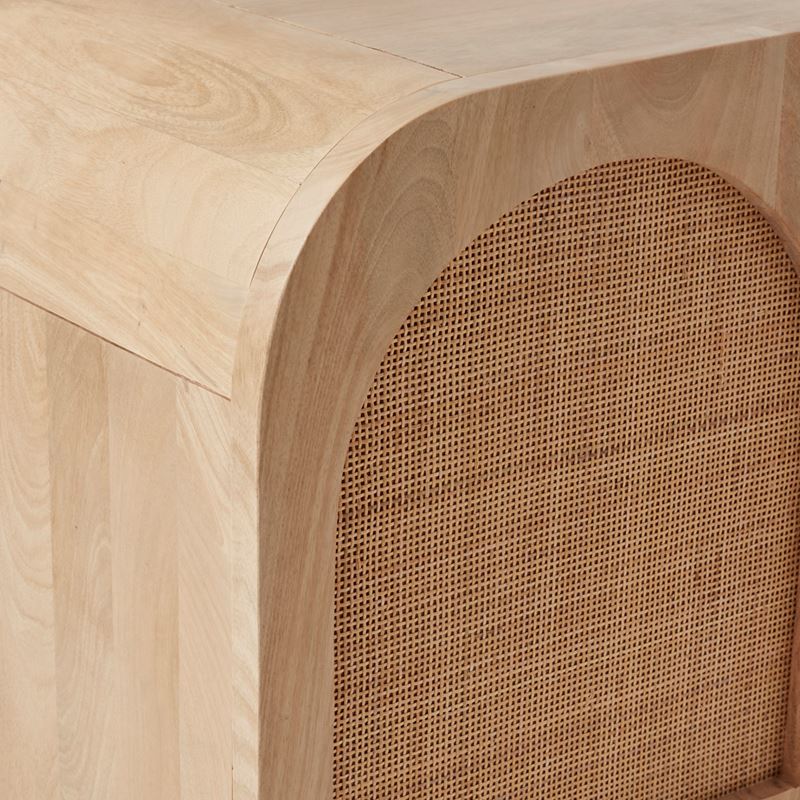 Vodrohome mango wood rattan cane Tv unit consol – Hawamahal collection cane side board - natural cane tv cabinet 145 x 45 x 65 cm TV#032