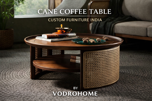 Cane Centre Table – A Timeless Statement in Custom Furniture India by Vodrohome