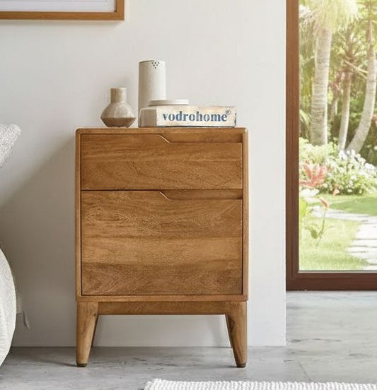 Vodrohome Mango Wood Elle Bedside Table – Style Meets Practical Storage