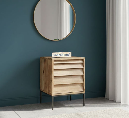 Vodrohome Solid Mango Wood Dazbog Bedside Table – Timeless Style Meets Functionality