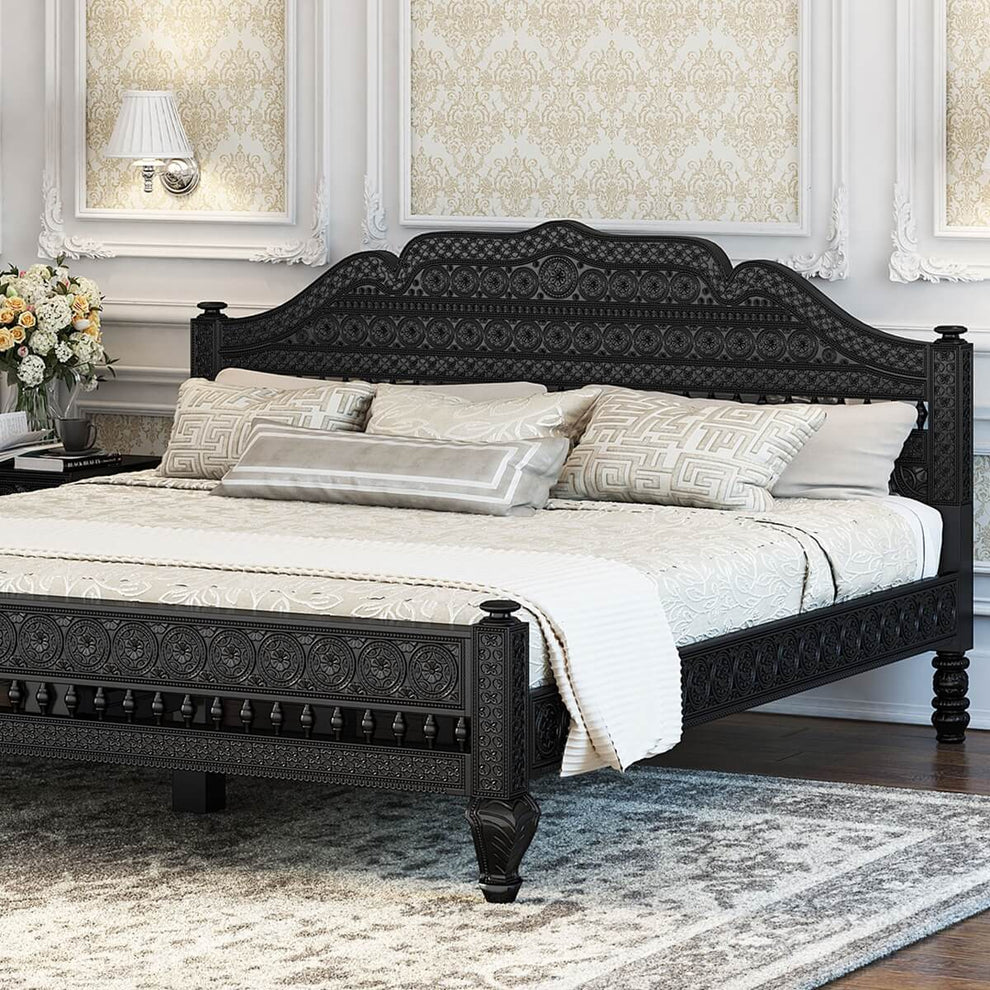 Vodrohome Jodhpur Carved Bed Luxuries B#006 - vodrohome