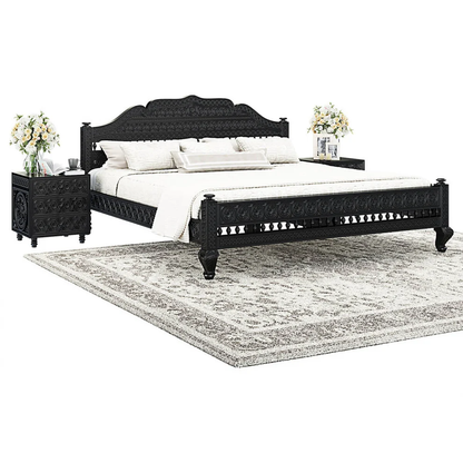 Vodrohome Jodhpur Carved Bed Luxuries B#006 - vodrohome