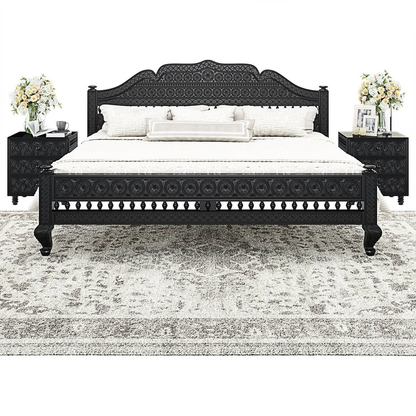 Vodrohome Jodhpur Carved Bed Luxuries B#006 - vodrohome