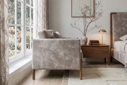 vodrohome three seater sofa with solid wooden frame - fabric lounge sofa - cotton linen sofa SO#001