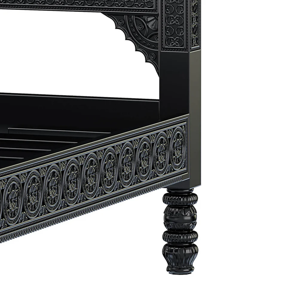 Vodrohome Jodhpur Carved Bed Luxuries B#006 - vodrohome