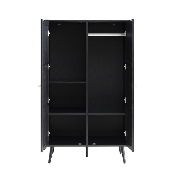 Vodrohome Woven Rattan Compact Double Closet wardrobe – almirah 80 W x 55 D x 139 H cm AB#002 - vodrohome