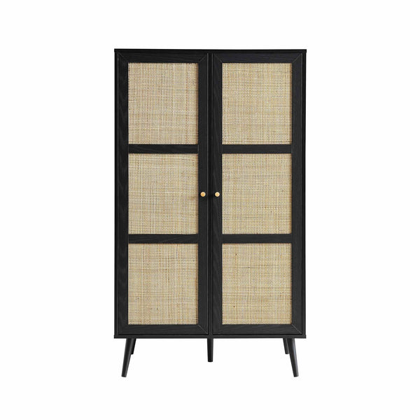 Vodrohome Woven Rattan Compact Double Closet wardrobe – almirah 80 W x 55 D x 139 H cm AB#002 - vodrohome