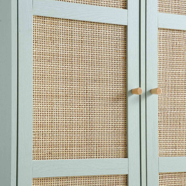 Vodrohome Woven Rattan Compact Double Closet wardrobe – almirah 80 W x 55 D x 139 H cm AB#002 - vodrohome