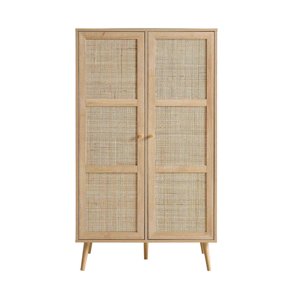 Vodrohome Woven Rattan Compact Double Closet wardrobe – almirah 80 W x 55 D x 139 H cm AB#002 - vodrohome