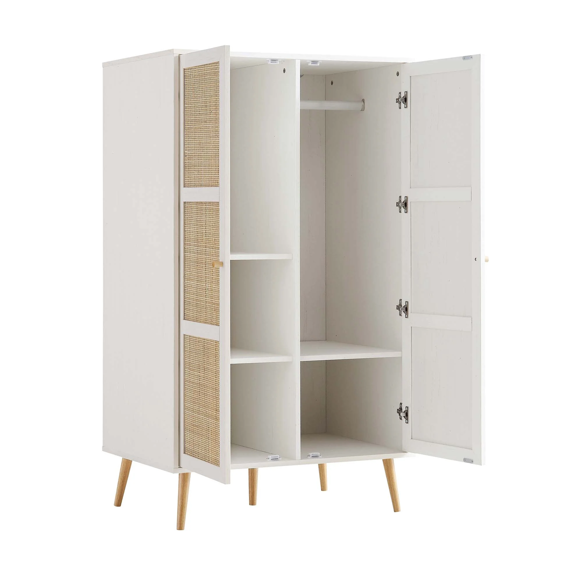 Vodrohome Woven Rattan Compact Double Closet wardrobe – almirah 80 W x 55 D x 139 H cm AB#002 - vodrohome