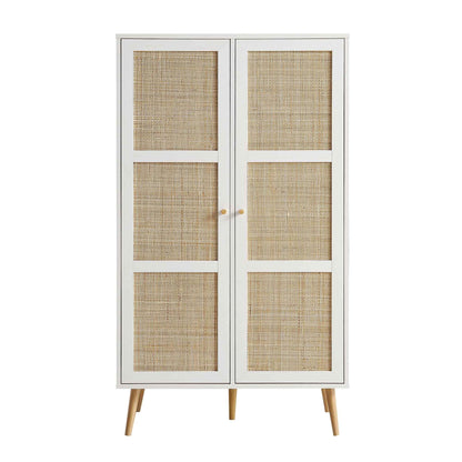 Vodrohome Woven Rattan Compact Double Closet wardrobe – almirah 80 W x 55 D x 139 H cm AB#002 - vodrohome