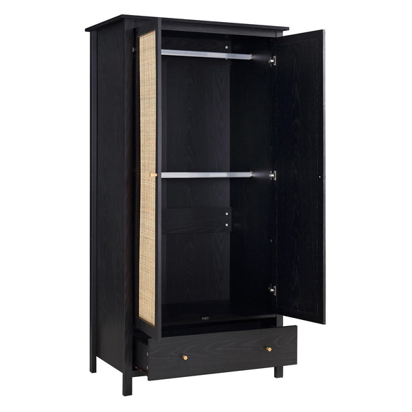 Vodrohome Woven Rattan Compact Double Closet wardrobe – almirah 93 W x 55 D x 185 H cm AB#003 - vodrohome