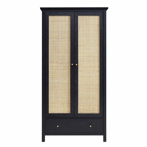 Vodrohome Woven Rattan Compact Double Closet wardrobe – almirah 93 W x 55 D x 185 H cm AB#003 - vodrohome