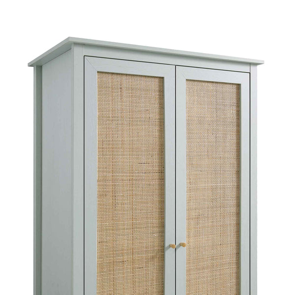 Vodrohome Woven Rattan Compact Double Closet wardrobe – almirah 93 W x 55 D x 185 H cm AB#003 - vodrohome