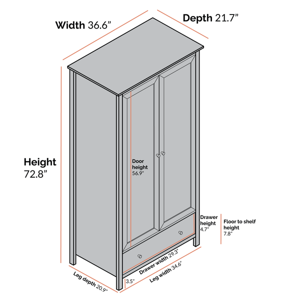 Vodrohome Woven Rattan Compact Double Closet wardrobe – almirah 93 W x 55 D x 185 H cm AB#003 - vodrohome