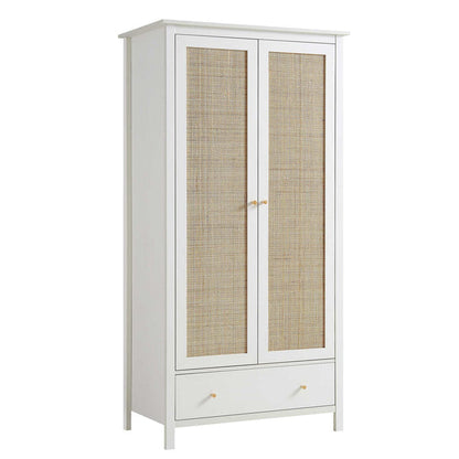 Vodrohome Woven Rattan Compact Double Closet wardrobe – almirah 93 W x 55 D x 185 H cm AB#003 - vodrohome