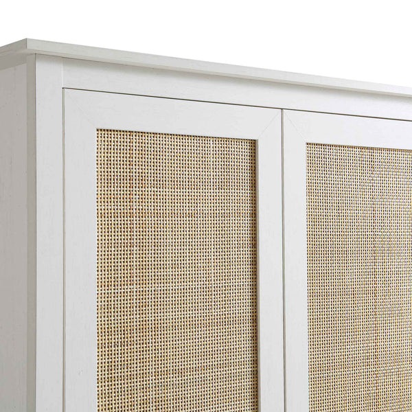 Vodrohome Woven Rattan Compact Double Closet wardrobe – almirah 93 W x 55 D x 185 H cm AB#003 - vodrohome