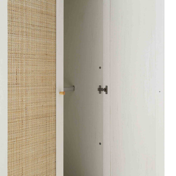 Vodrohome Woven Rattan Compact Double Closet wardrobe – almirah 93 W x 55 D x 185 H cm AB#003 - vodrohome