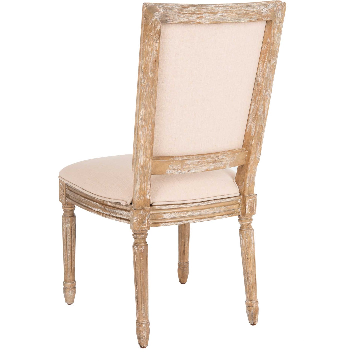 Vodrohome Vintage style French chair – solid mango wood upholstered dining chair with comfortable Back Rest 21"W x 25"D x 38"H inches CH#009 - vodrohome