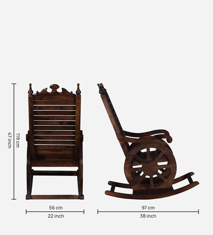 Vodrohome Sheesham wood Roking chair – solid wood rocking chair – swing chair 56 56 X 97 X 119cm CH#011 - vodrohome