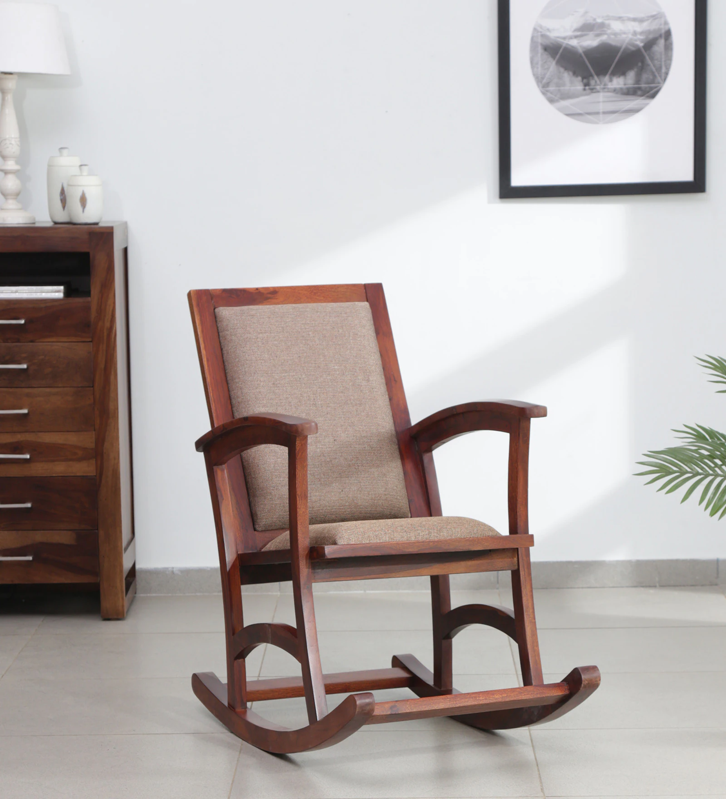 Vodrohome Sheesham wood Roking chair – solid wood rocking chair – swing chair 56 X 101 X 104 cm CH#012 - vodrohome