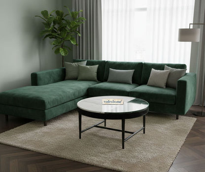 vodrohome Italian Marble Coffee Table – Granite Marble Round Coffee Table – Dual Tone Center Table focal point of your home C#043