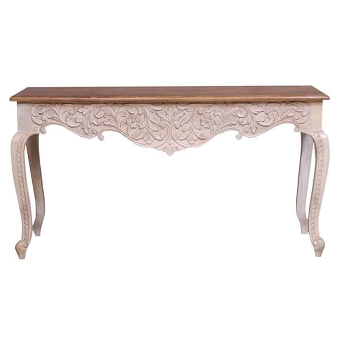 Vodrohome console tables for entryway | hallway table entryway | wooden console table living room | carved accent tables for entryway CO#001 - vodrohome