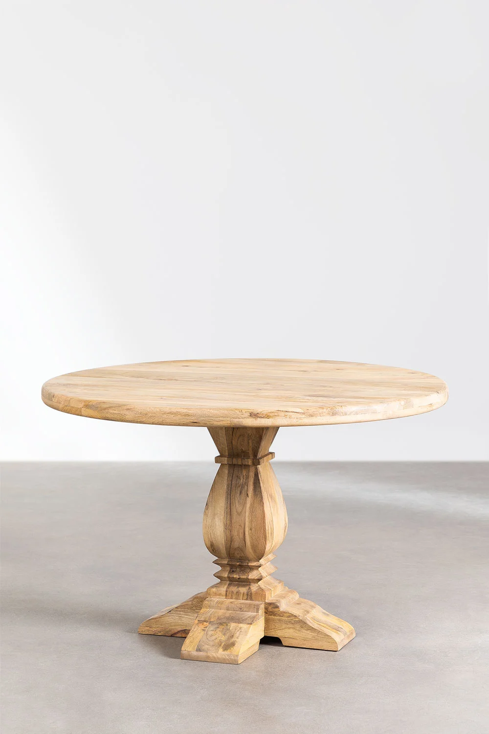 Solid Mango Wood French style Round Dining Table 75 X 75 X78h Cms C#003 - vodrohome