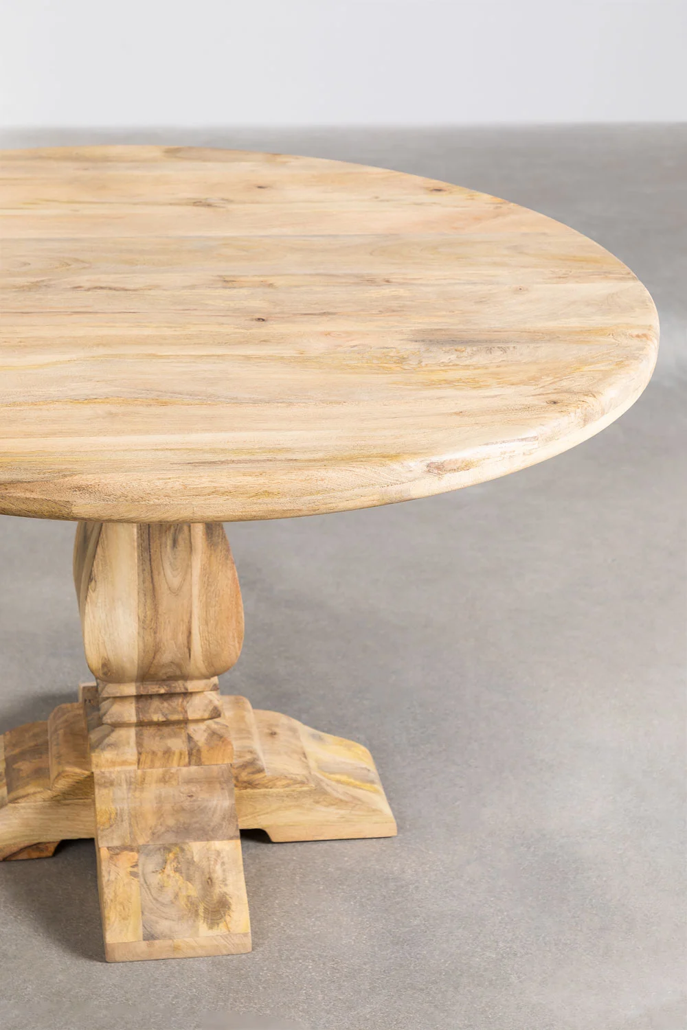 Solid Mango Wood French style Round Dining Table 75 X 75 X78h Cms C#003 - vodrohome