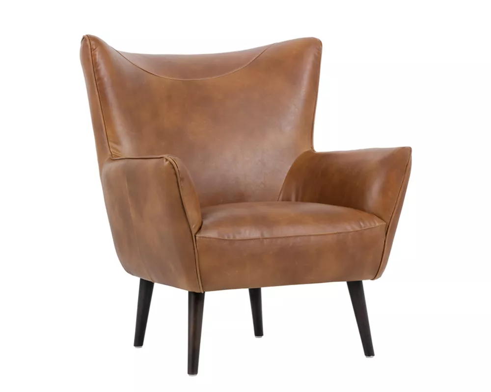 Vodrohome Vintage Hawana Lounge Chair - Accent Chair Brown Leather Armchair – Occasional Chair Buff Leather Available In 2 Colors CH#004 - vodrohome