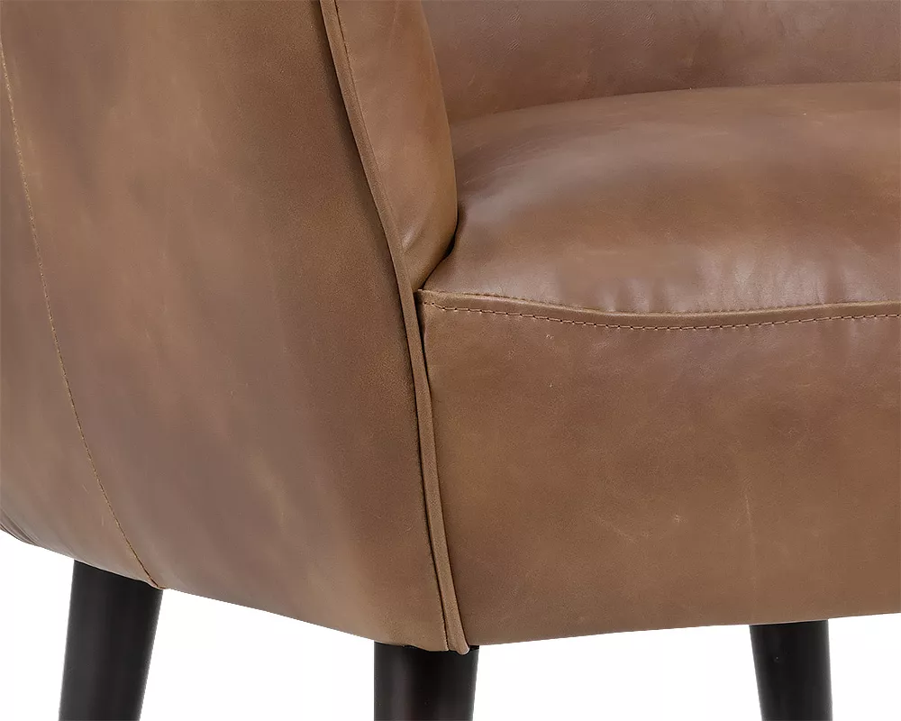 Vodrohome Vintage Hawana Lounge Chair - Accent Chair Brown Leather Armchair – Occasional Chair Buff Leather Available In 2 Colors CH#004 - vodrohome