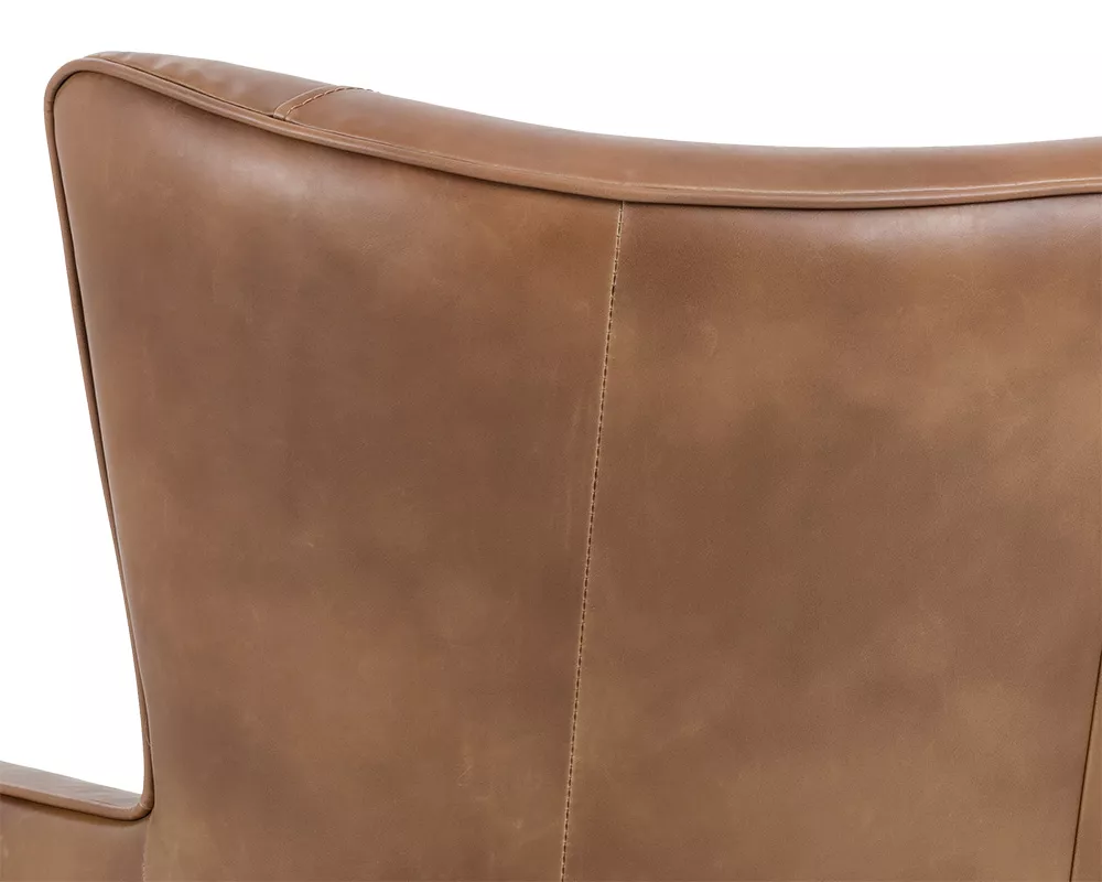 Vodrohome Vintage Hawana Lounge Chair - Accent Chair Brown Leather Armchair – Occasional Chair Buff Leather Available In 2 Colors CH#004 - vodrohome