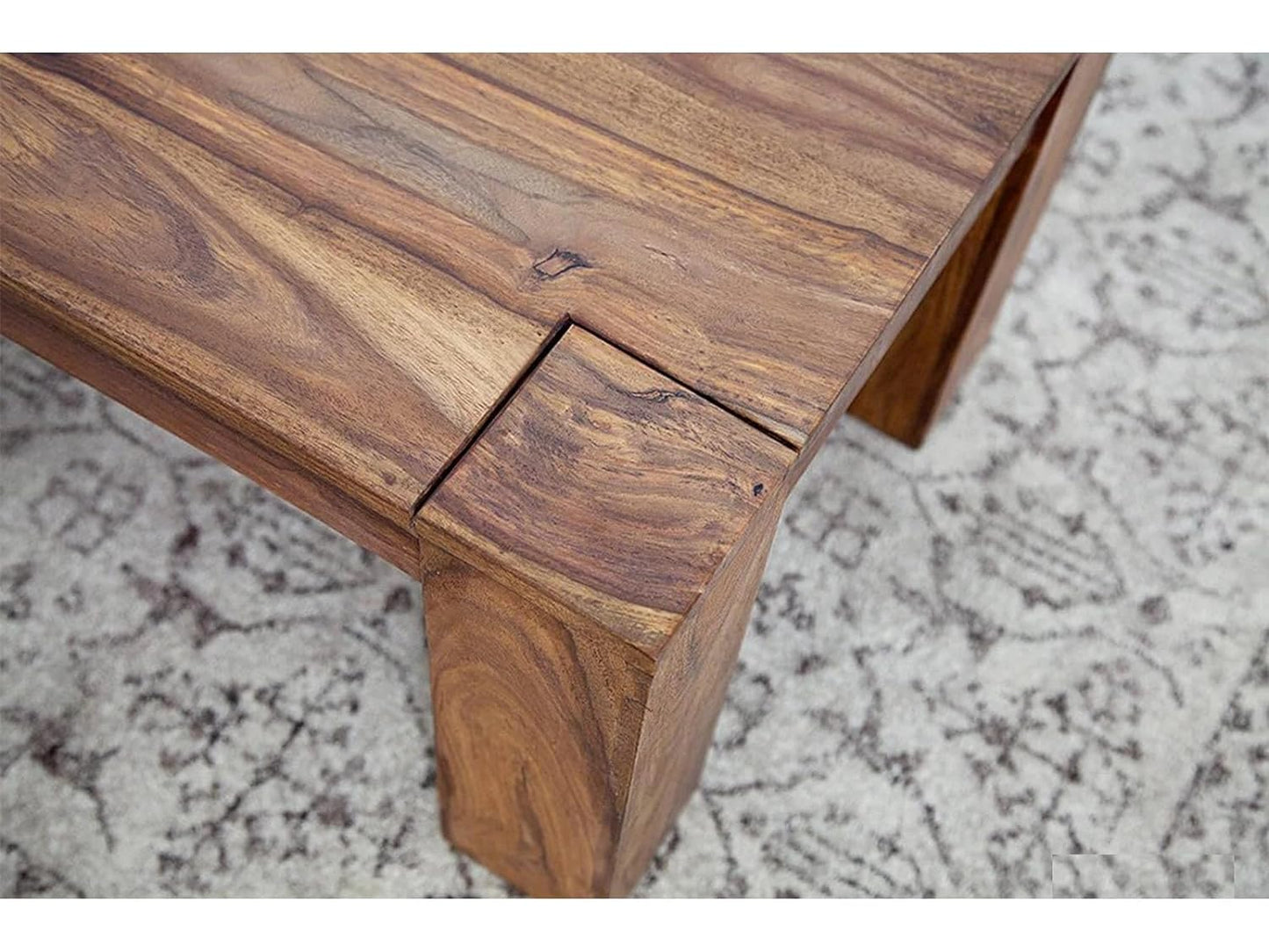 Vodrohome classic design center table for office – solid sheesam wood coffee table honey finish - sofa set table classic C#013 - vodrohome