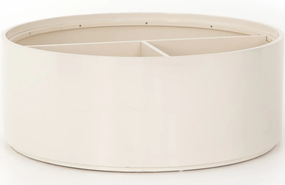 Vodrohome Drum Coffee Table – Trunk center table with storage – solid Mango wood coffee table living room C#022 - vodrohome