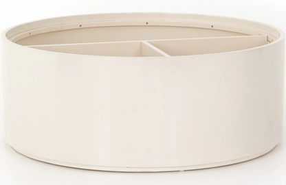 Vodrohome Drum Coffee Table – Trunk center table with storage – solid Mango wood coffee table living room C#022 - vodrohome