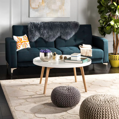 Vodrohome mango solid wood coffee table - round centre table with– mango ideal tea table for living rooms C#045 - vodrohome