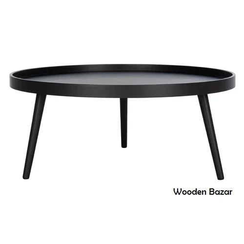 Vodrohome mango solid wood coffee table - round centre table with– mango ideal tea table for living rooms C#045 - vodrohome